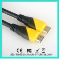 Cabo HDMI de Alta Velocidade 3D 4k Gold Plated Black Yellow